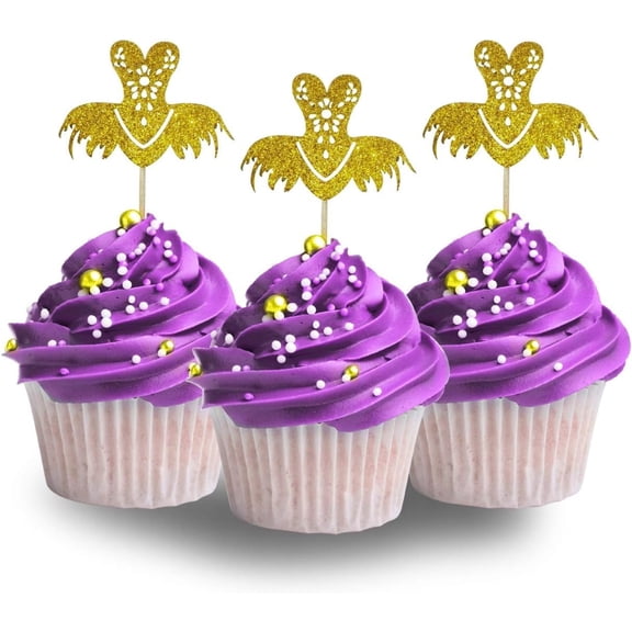 Mardi Gras Cupcake Topper Gliter Foamy 12 pc Pack Decoration Mardi Gras Day