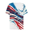 thumbnail image 5 of DPTALR Ladies' Independence Day Printed Button V-neck Top/shirt, 5 of 5