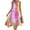 A Pink, variant on Itsame Women Summer Dress Pocket Round Neck Thin Dress Blue Size S