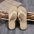thumbnail image 6 of 2025 Clearance Items under $5 asdoklhq Womens Shoes Clearance Under $20Seaside Imitation Straw Flip Flops Flat Beach Flip Flops, 6 of 8