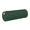 thumbnail image 1 of Disketp Green Buffalo Plaid Merry Christmas Estuche Organizador de Lápices de Cuero, Estuche de Oficina con Cremallera para Bolígrafo y Lápiz, 1 of 6