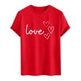 thumbnail image 4 of Tops para hombre, blusas y camisas de cuello redondo y manga corta para hombre. Camiseta/camisa informal de cuello redondo y manga corta con estampado de corazones para hombre. Tops de poliéster para, 4 of 5