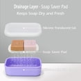 thumbnail image 4 of IGETTOCO Enhanced Leakproof Silicone Travel Shampoo bar Holder Shampoo and Conditioner Bar Container Soap Box for Handmade Soap Shatterproof Soap Holder for Save Soap (Clear&Violet), 4 of 8