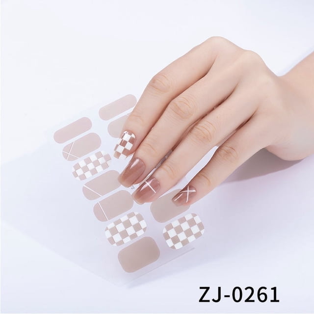 Pegatinas de uñas francesas llenas de hielo a través de las pegatinas de uñas de dibujos animados japoneses linda película de esmalte de uñas