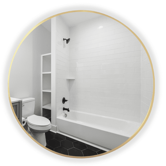 Espejo Redondo 40cm ESPEJIO Marco de Acero Dorado