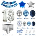 thumbnail image 3 of AYUQI Blue 18th Birthday Decorations for Men, Navy Blue Silver Happy 18th Birthday, Blue and Silver 18th Birthday Balloons with Birthday Banner for Him 18 Years Old Birthday Party Supplies, 3 of 8