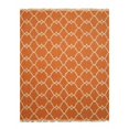 thumbnail image 1 of EORC IE51OR5X8 Tapis Marocain Réversible en Polyester Fait Main 5 x 8 Pi, Orange - Rectangle, 1 of 7