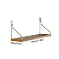 thumbnail image 3 of No-Drill Wall Shelf for Bedroom and Living Room with Strong Wooden Design, 30 lb Weight Capacity, Wall-Mounted Projector, Router, and Bookshelf Storage, 3 of 6