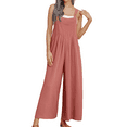 thumbnail image 2 of Fantaslook Wide Leg Jumpsuits for Women Casual Overalls Summer Rompers Jumpers Loose Sleeveless Straps Outfits With Pockets, 2 of 7
