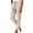 7# Beige, variant on Petite Pants Women Linen Elastic Drawstring Waist Straight Leg Tapered Pant Lightweight Breathable Trousers