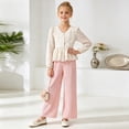 thumbnail image 2 of JUMEYU School Outfits for Girls Girls Clothes Set Shirt Top and Pants Kids 2 Piece Outfits for Casual Size 12-13 (Pink,12-13 Years), 2 of 8