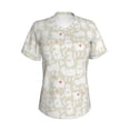 thumbnail image 4 of Wukai White Rabbit Classic V-Neck T-Shirt for Women: Comfortable, Stylish, and Versatile Wardrobe Essential-Small, 4 of 7