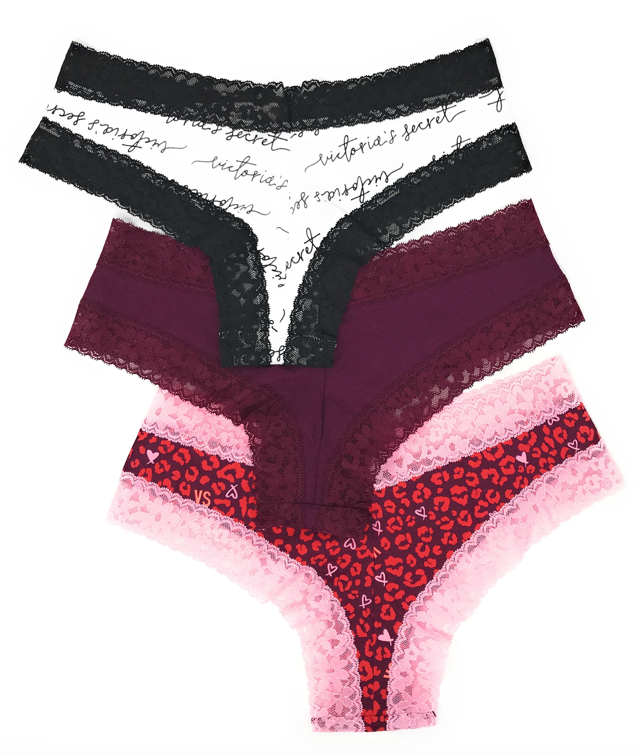 Victoria's Secret Lace Cheeky Panty Set of 3 - Walmart.com