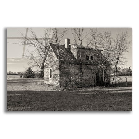 Epic Art 'Lost Farmstead On The Prairie 016' by Gordon Semmens Acrylic Glass Wall Art, 16" x 12"