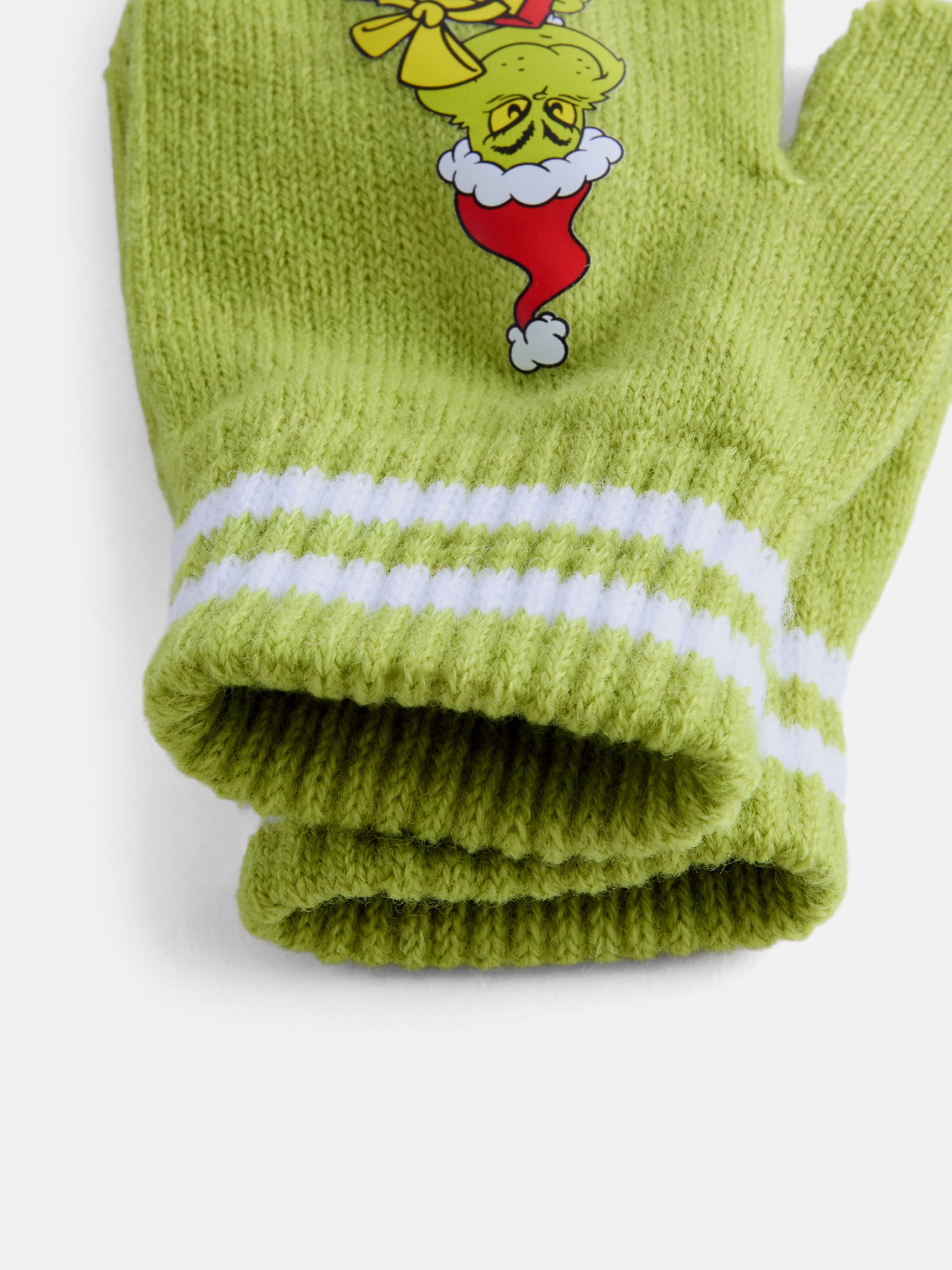 Dr. Seuss Toddler Boys or Girls The Grinch Knit Beanie and Mittens Set, 2 Piece, One Size