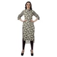thumbnail image 2 of Moomaya Kurta Tunique à Ourlet Droit Imprimée pour Femmes, Kurti à Col Mandarin, Tenue d'Été, 2 of 6