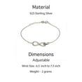 thumbnail image 6 of Tibetan Silver Infinity Knot Zircon Charm Bracelet for Women – Adjustable 925 Sterling Silver Designer Jewelry Gift, 6 of 7