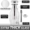 thumbnail image 6 of Zulay Kitchen 1.5 Liter Iced Cold Brew Coffee Maker Glass Carafe & Stainless Steel Mesh Filter, 6 of 8