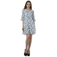 thumbnail image 2 of Moomaya Womens Poly Crepe Shirt Dress Printed Ruffle Sleeves Casual Summer Wear, 2 of 4