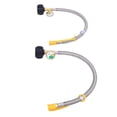 thumbnail image 1 of RV Gas Pigtail Hose, 250PSI 2PCS 1/4in NPT Thread Stainless Steel 15 Inch RV Gas Line  for Camping Vehicle, 1 of 7