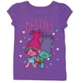 thumbnail image 4 of Trolls Toddler Girls T-Shirt 2 Pack  Short Sleeve & Long Sleeve Graphic Tee, Sizes 2T-5T, 4 of 7