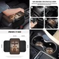 thumbnail image 5 of Renewold Highland Cow Cross 12 PCS Front Car Seat Cover Full Set, with Steering Wheel Seat Belt Rear View Mirror Cover Armrest Mat Trash Bag Air Vent Bag Coasters Key Chain Auto Accessories, 5 of 7