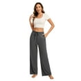 thumbnail image 4 of iniber Women's Comfy Pajama Pants Casual Lounge Pant Wide Leg Palazzo Stretch Drawstring Bottoms, 4 of 4