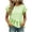 Green, variant on Women's Casual Striped Cap Sleeve Peplum Blouse Round Neck Ruffle Asymmetrical Hem Flowy Tunic Tops for Travel Cruise Resort Chic, Yellow, S