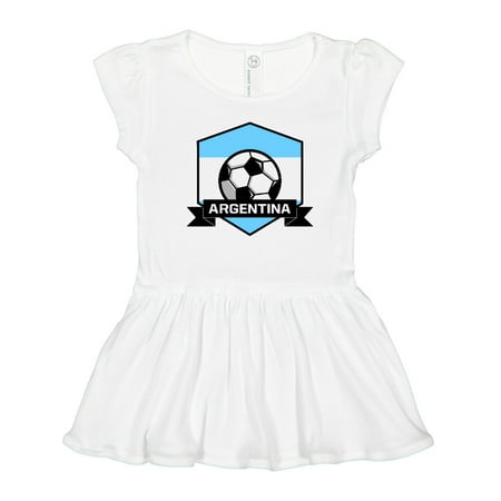 

Inktastic Soccer Argentina Flag Banner Gift Toddler Girl Dress