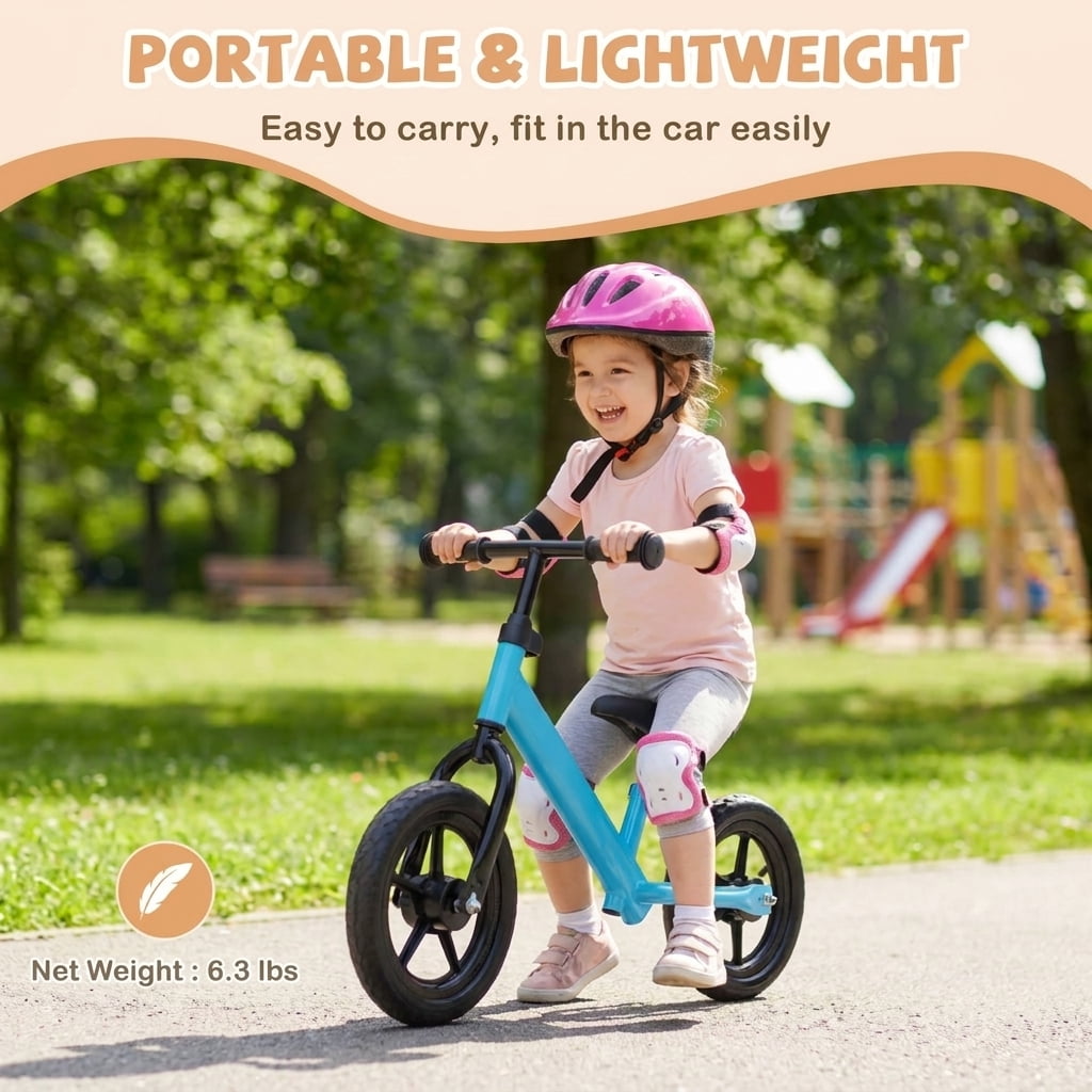 Redsmile Toddler Balance Bike for Ages 2-5, No Pedal Training Bike with Adjustable Seat and Handlebar, Lightweight Kids Balance Bike, Blue