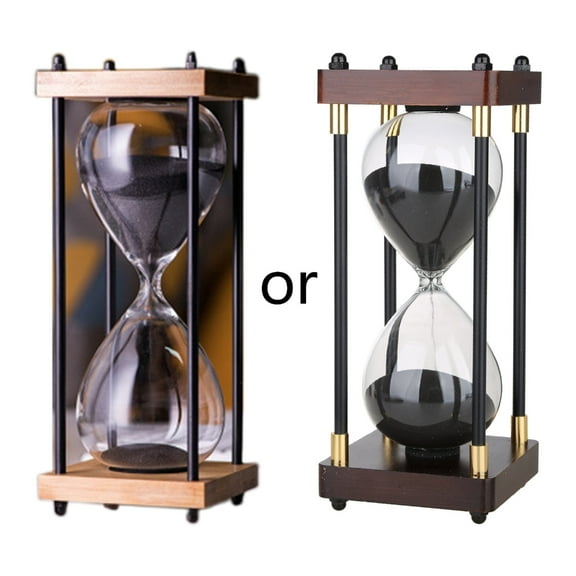 Wooden Sand Timer Hourglass Sand Clock 30 Minutes Design for Game Classroom Home Office Desktop Decoration Ornament