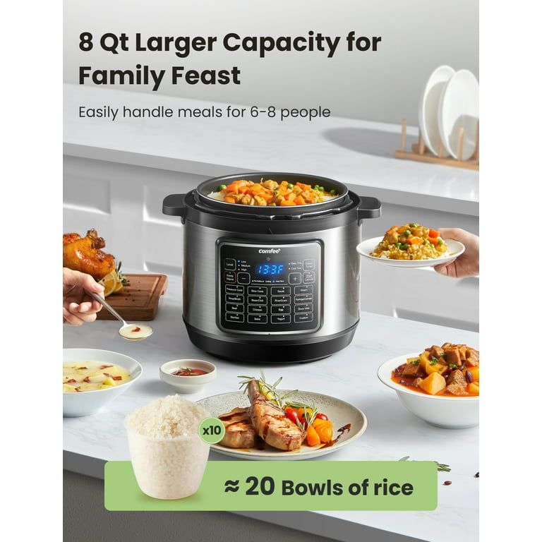 Instant Brands 8-Quart Programmable Electric Pressure Cooker in the  Electric Pressure Cookers department at