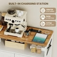 thumbnail image 5 of Danolapsi 47" Buffet Cabinet Sideboard,Farmhouse Coffee Bar with Open Shelf,2 Doors and 3 Drawers,Large Coffee Bar Cabinet,Wood Wine Bar Storage Cabinet with Built-in Charging Station for Dining Room, 5 of 9