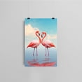 thumbnail image 4 of Flamingo Wall Art Inspirational Prints Flamingo In Sea Level Motivational Poster Animals Artwork Painting Tropical Nature Landscape Style Decor for Girls Teen Bedroom Home, 12x16in, Frameless, 4 of 6