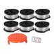 thumbnail image 2 of 6 líneas de carrete para recortadora de césped, carrete de repuesto para recortadora de carrete para recortadora de hilo Black Decker AF-100 Sunnimix línea de carrete para podadora de césped, 2 of 3
