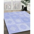 thumbnail image 2 of Ahgly Company Indoor Square Patterned Heavenly Blue Area Rugs, 6' Square, 2 of 6