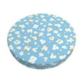 thumbnail image 6 of Uemuo Blue Popcorn Pattern Round Bar Stool Seat Covers Washable Stool Cushion Slipcover Elastic Bar Chair Covers-12 inch, 6 of 7