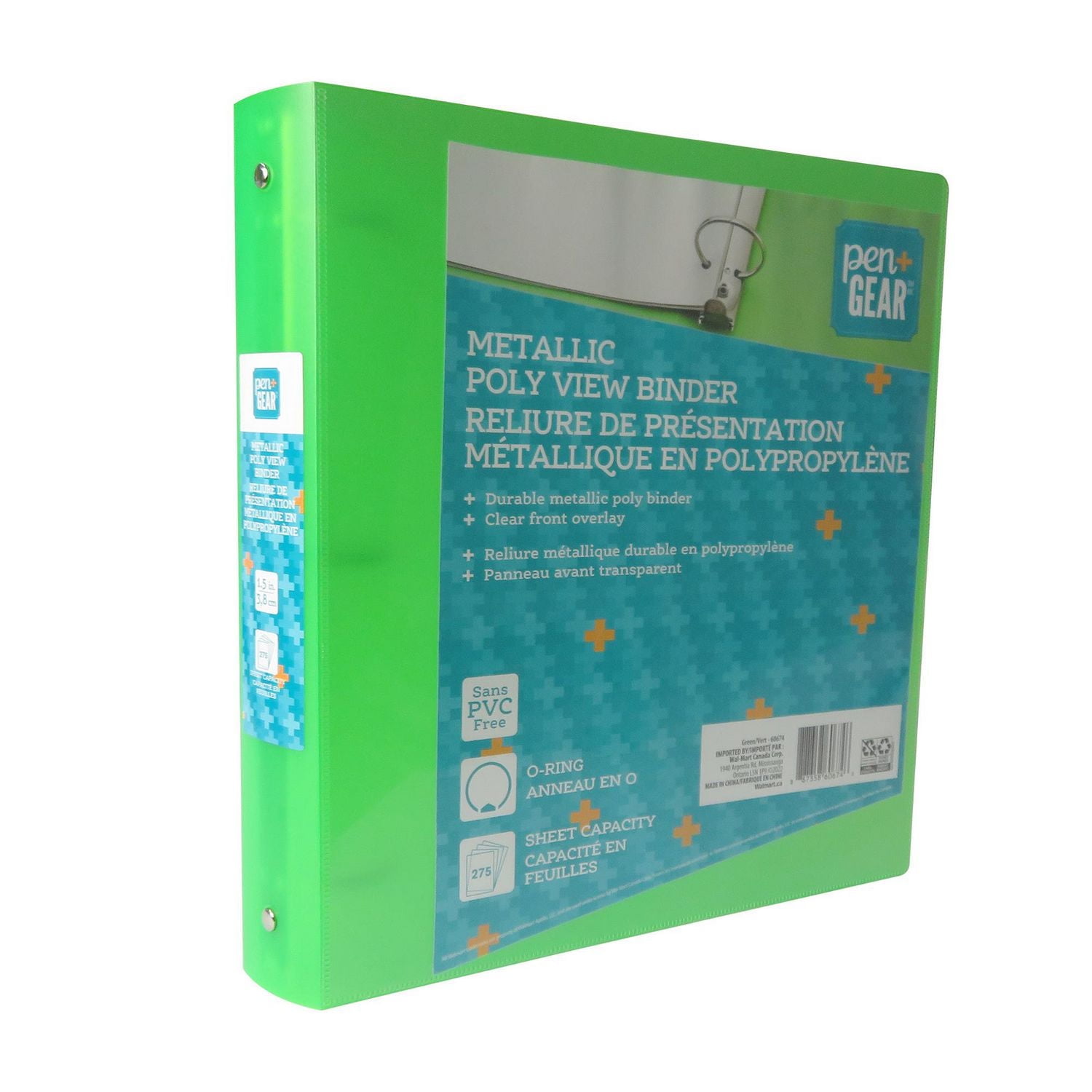 Pen + Gear Metallic Poly View Binder