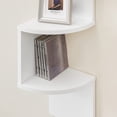 thumbnail image 5 of VASAGLE Estantería Esquinero, Librería Estantería, Estante de Pared Flotante de 5 Niveles con Diseño en Zigzag, Estantería para Libros, Blanco, 5 of 5