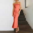 thumbnail image 7 of Taylonsss Womens Satin Dress Lace Cut-Out Backless Strapless Off-Shoulder Elegant Evening Gown, 7 of 7