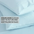 thumbnail image 2 of American Home Collection Brushed Microfiber Sheet Set, Deep Pocket Extra Soft Sheets & Pillowcase Set, 3 Pieces, Twin, Light Blue, 2 of 7