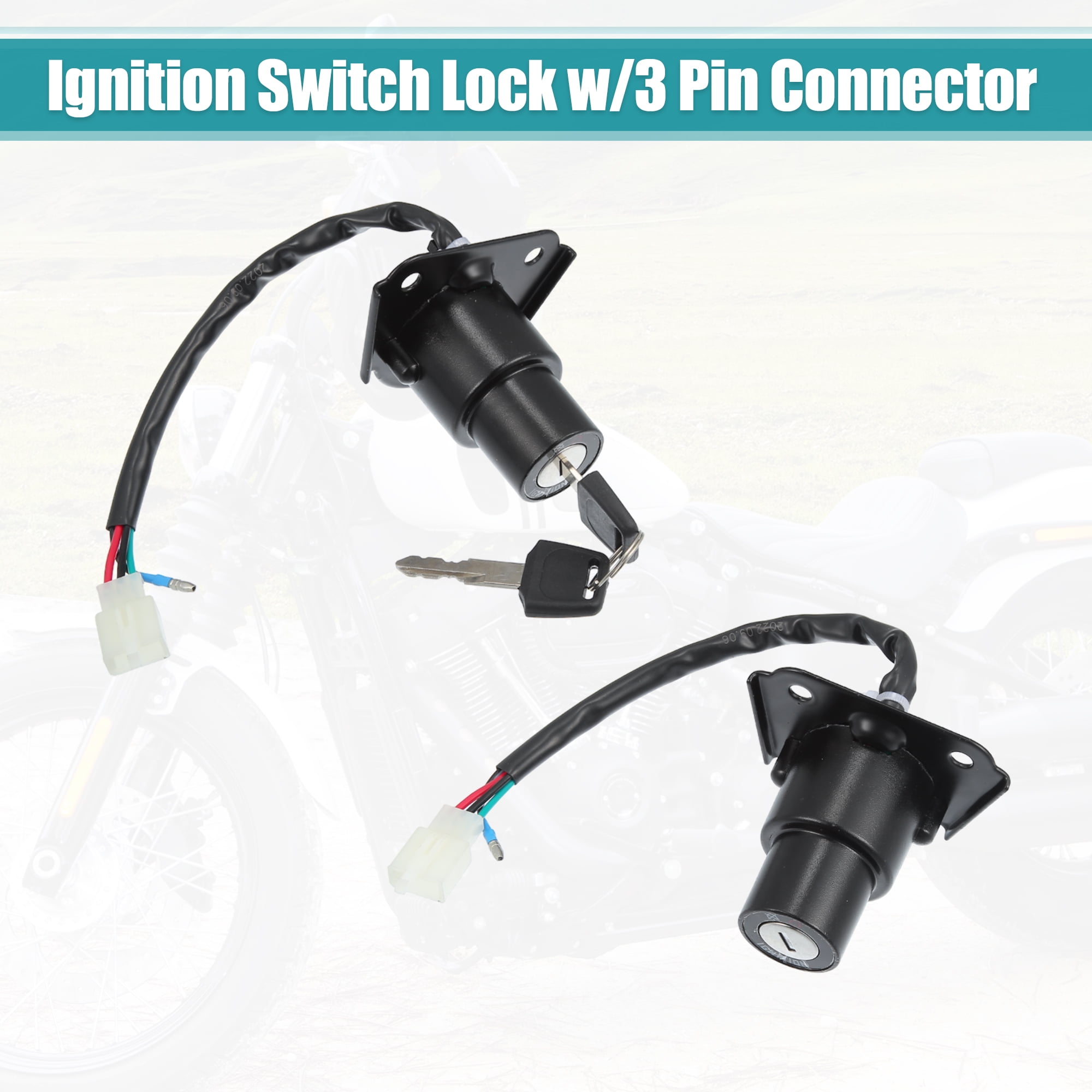 Unique Bargains Motorcycle Ignition Switch Cylinder Set for Yamaha XV250 XV125 VIRAGO