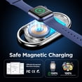 thumbnail image 5 of Portable Charger for Apple Watch, Wireless Magnetic iWatch Charger 1100mAh Power Bank Keychains Style for Travel, Fast Charging for Apple Watch Series 9/8/7/6/SE/5/4/3/2/UItra/UItra 2 (White), 5 of 8