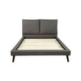 thumbnail image 2 of Benjara BM230777 48 x 64.5 x 88 in. Fabric Upholstered Full Bed with USB Ports, Gray, 2 of 4