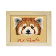 thumbnail image 1 of Chestnut Wild panda rojo Animal Escritorio de madera Arte Pintura 6x8 pulgadas marco de foto foto, 1 of 4