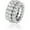 White Gold, variant on 14K Gold Three-Row Mossanite Ring, Men's Hip-Hop Tennis Ring, Sporty Elegance Meets Timeless Charm, Gifts for Men