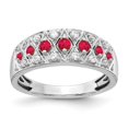 thumbnail image 1 of Quality Gold RM3850-RU-020-WA 14K White Gold Diamond & Ruby Fancy Ring, Size 7, 1 of 1