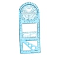 thumbnail image 4 of DYNWAVECA Drawing Template Stationery Measuring Tool Mathematics Multifunctional Geometric Ruler for Teachers Custom Made Mathematics Teaching , Blue Middle, 4 of 6