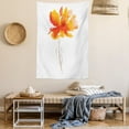 thumbnail image 2 of Watercolor Flower Tapestry, Single Poppy Flower on Plain Clear Background Nature Inspired Romantic, Wall Hanging for Bedroom Living Room Dorm Decor, 40W X 60L Inches, White Orange, by Ambesonne, 2 of 5