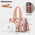 thumbnail image 5 of Teacher Tote Bag,Poodle Dog and Flower Floral Teacher Utility Tote Bag,Large Work Tote Bags for Women with Multiple Pockets,Top Zipper Closure,13.8x10.6x6.7 Inch, 5 of 5